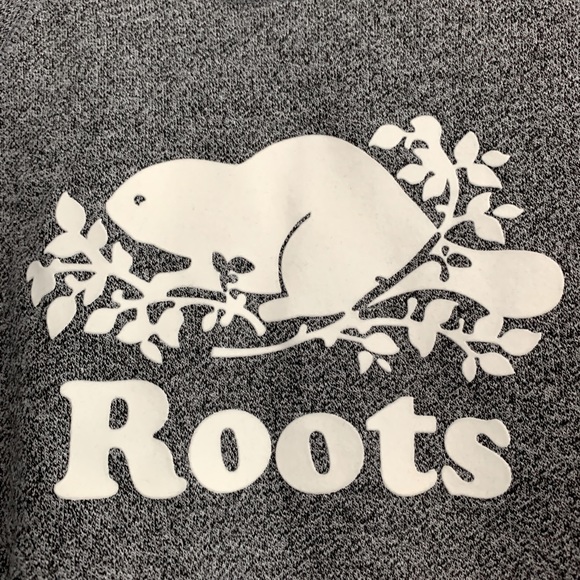 Roots Organic Original Crew Sweatshirt in Salt & Pepper - Picture 5 of 6
